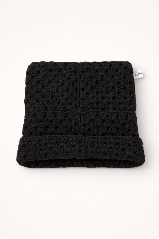 Black Crochet Cat Hat