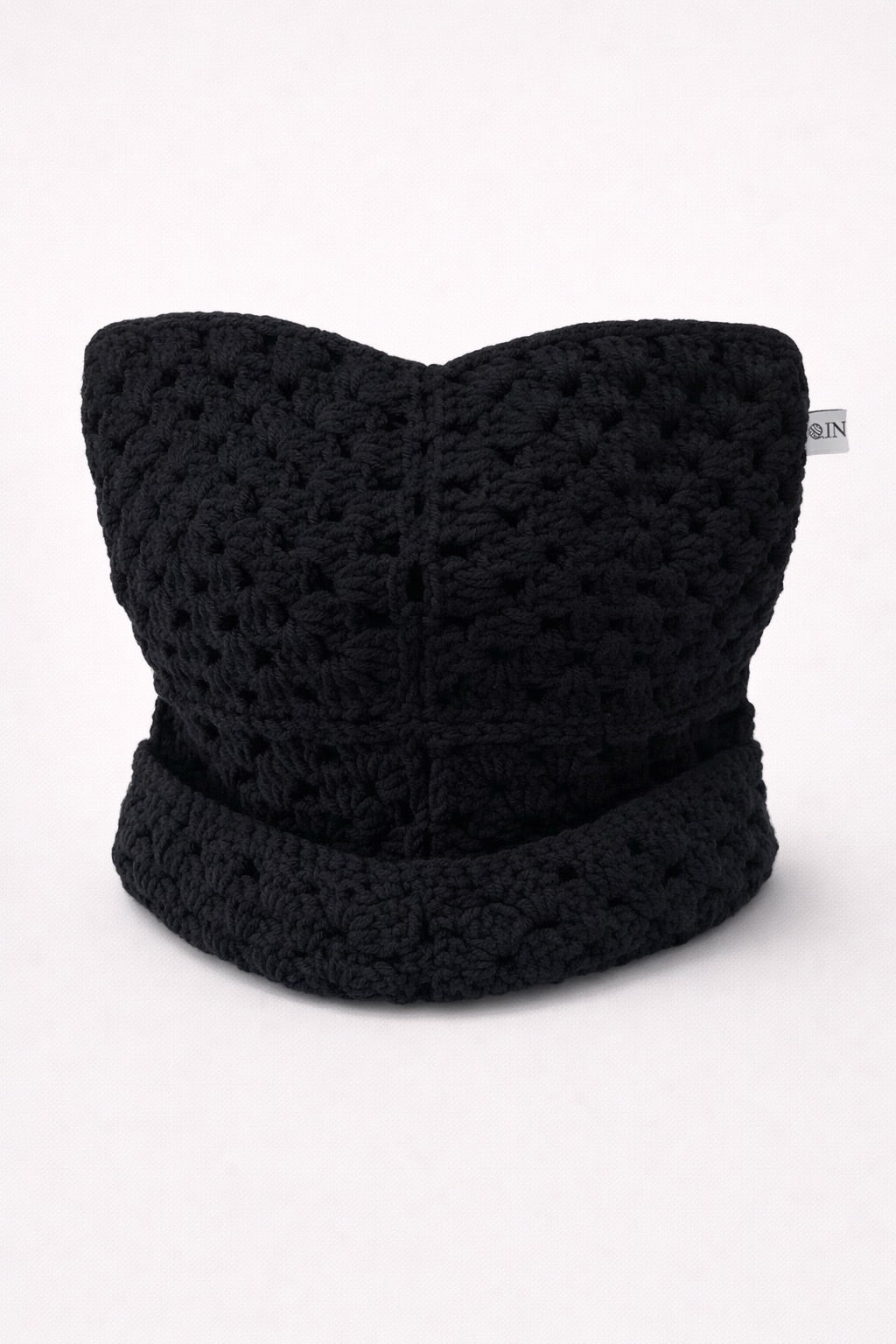 Black Crochet Cat Hat