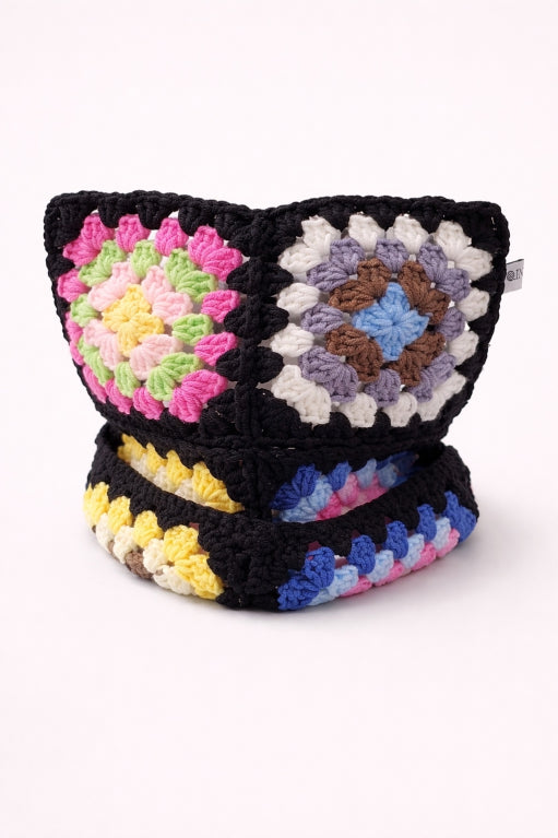 Flora Grid Crochet Cat Hat