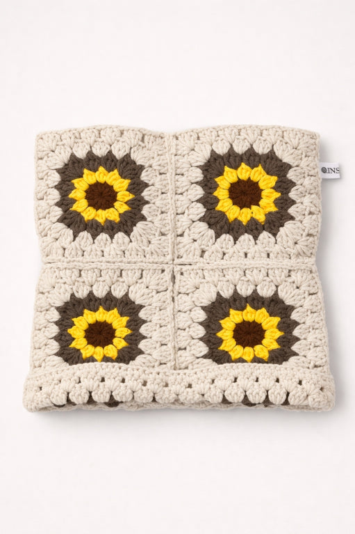Sunflower Crochet Cat Hat