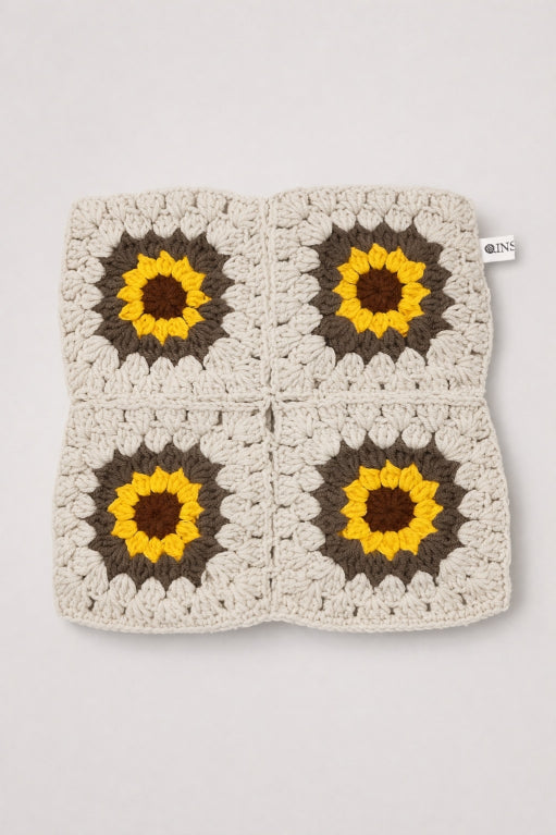 Sunflower Crochet Cat Hat