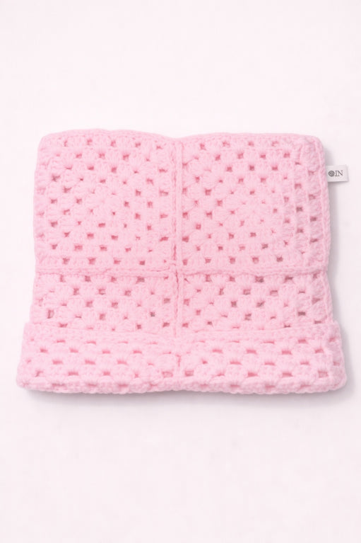 Pink Crochet Cat Hat